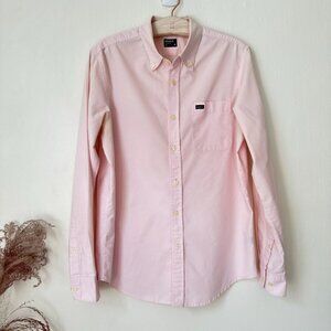 RVCA slim men's pink dress shirt